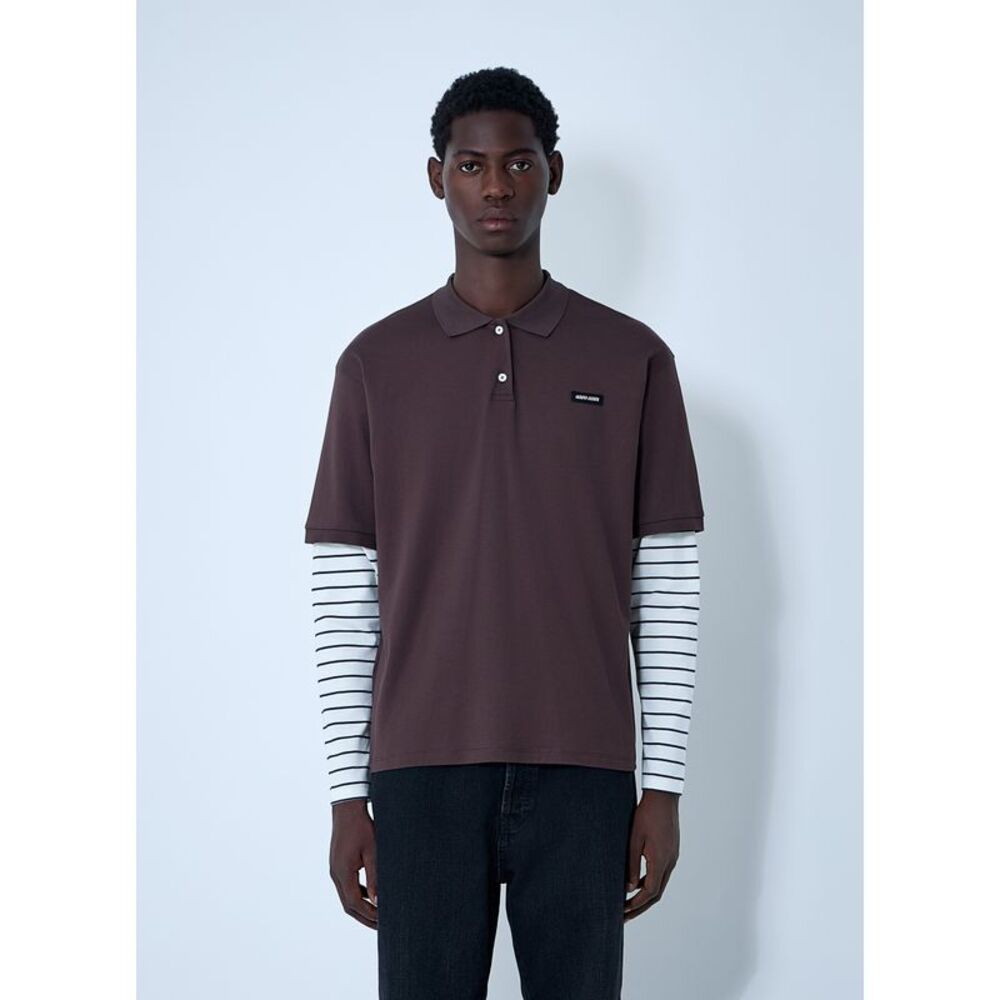 Miu Miu Men Logo Motif Polo Shirt